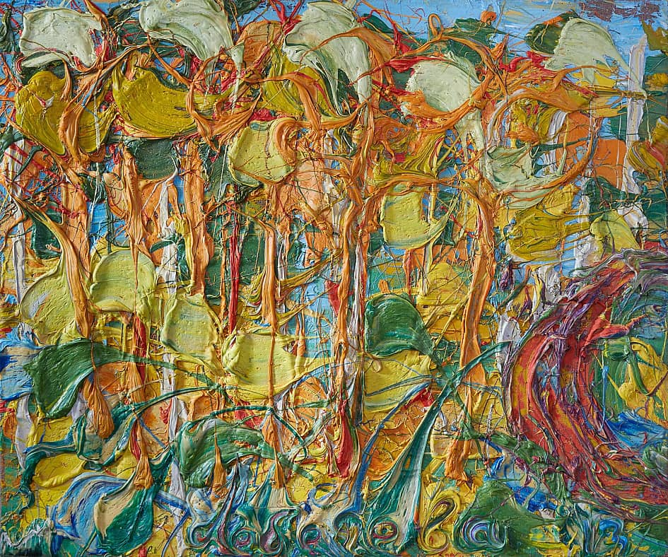 Картина Сосны время и бытие Абстрактная природа Екатерина Лебедева художник