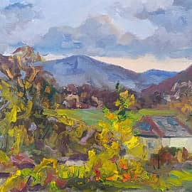 Осенний пейзаж. Сторожка. Пленэр ZhNataly