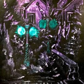 п. Удачный. Фонари. Скетч.