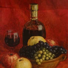 "Натюрморт с рюмкой вина"
