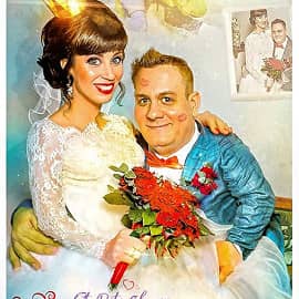 "Shrek forever" Свадьба Санкт-Петербург (Свадебный шарж  по фото)