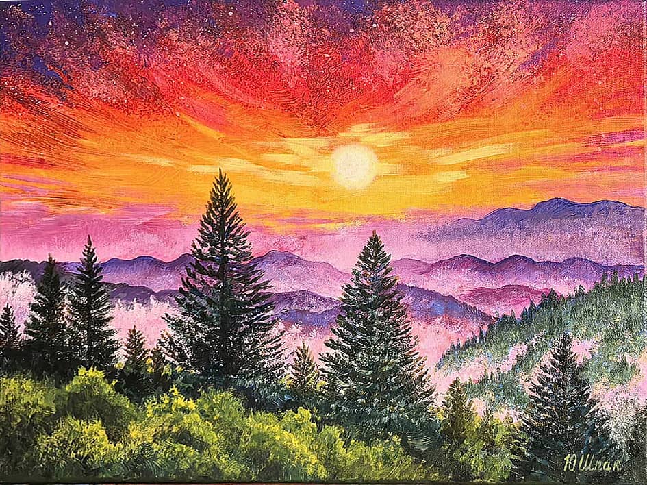 Закат в горах