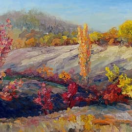 Тополь в овраге. Осень. Пленэр ZhNataly