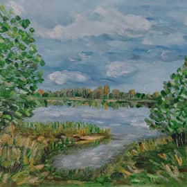 Озеро в деревне