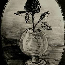Роза в бокале