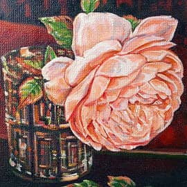 Роза в стакане