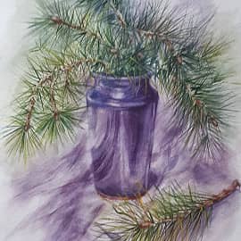 Букетик из сосновых веток