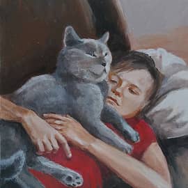 потрет мальчика в красной футболке