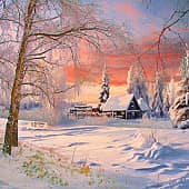 Морозный закат.