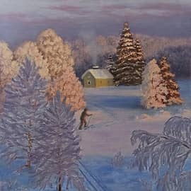 С вечерней прогулки.