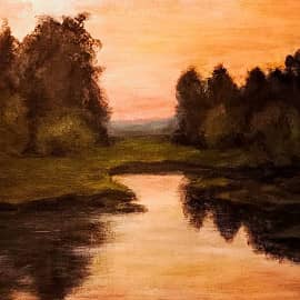 Ясный летний вечер.