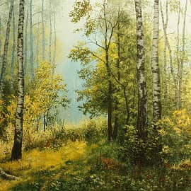 Утро туманное в лесу