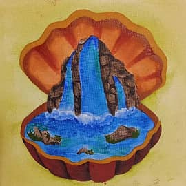 Ракушка с водопадом