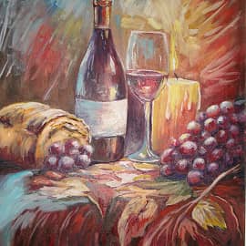 Натюрморт со свечей.