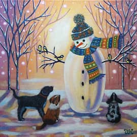 Сюжет в парке зимой