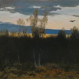 По мотивам картины "Тяга" И. И. Левитан