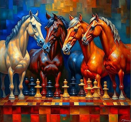 Совещание  шахматных коней