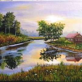 Одинокий дом у реки