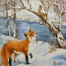 Лис и белка