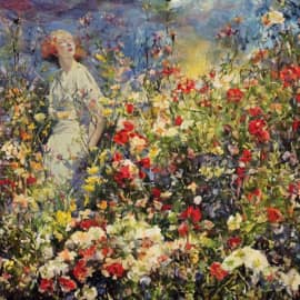 Картина "Слушая пение птиц"