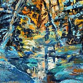 Вечер у лесного ручья