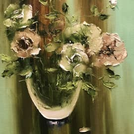 Розы в вазе