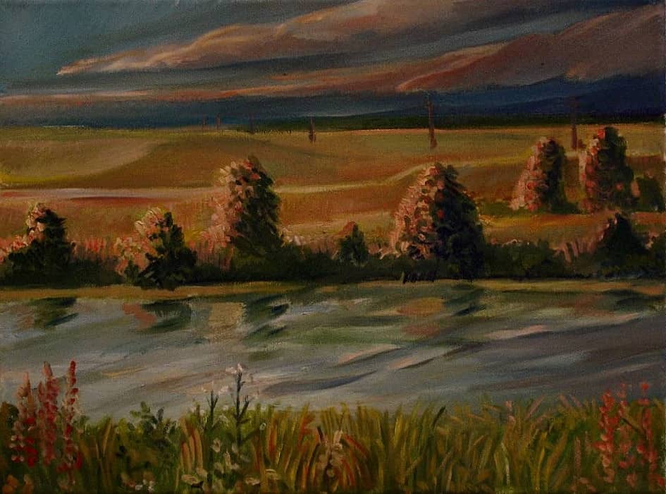 Вечерняя река