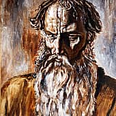 Старик (вольная копия с картины П.Корина)  Old man (free copy of P. Korins painting)