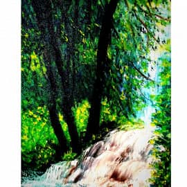 Водопад в лесу