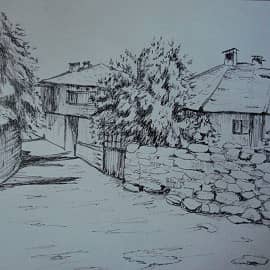 Улочка. Быстрая зарисовка.