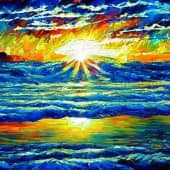 Картина "Последние лучи солнца"