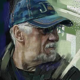 Портрет пожилого мужчины Серия "Дорожные зарисовки"