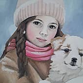 Девочка с алабаем