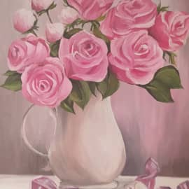 Розовые розы