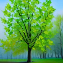 Серия из 12 картин "Воспоминания о красавице Весне".