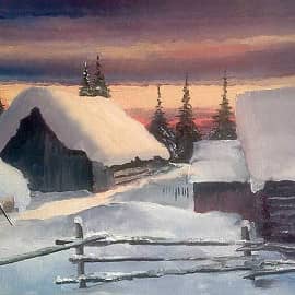 Этюд к картине "Зимний вечер"