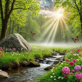 Лесной ручей.