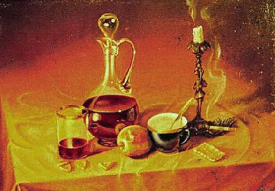 Натюрморт с подсвечником  Still life with the Candlestick