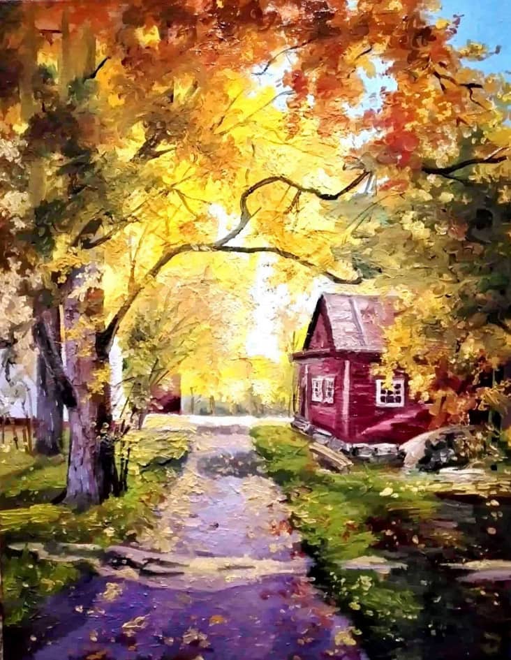 " Осень в деревне"