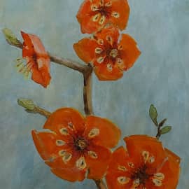 "Веточка японской айвы" (Первый вариант)