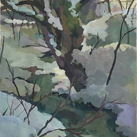 Этюд. Дерево и снег