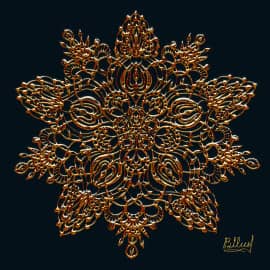 Золотая снежинка