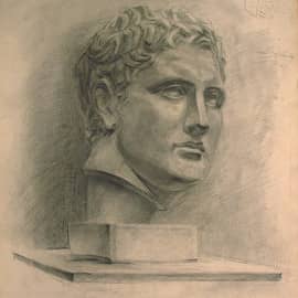 Рисунок гипсовой головы. Дорифор.