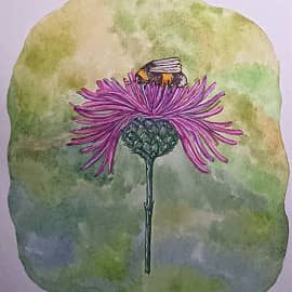 Пчелка на цветке