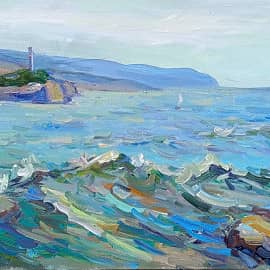 Маяк. Волны. Чёрное море. Пленэр ZhNataly