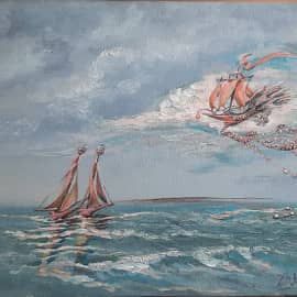 "Ловец  жемчуга". Картина из серии Сказочные миры ZhNataly