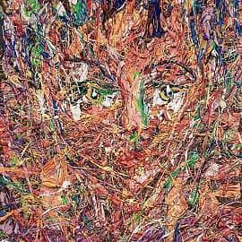 Картина Вихрь чувств Абстрактное лицо девушки Екатерина Лебедева художник