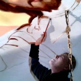 Роспись купола храма Благоверного Святого князя Александра в Ростовской области.2011 год