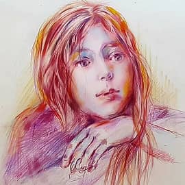 Портрет на заказ цв. карандаш