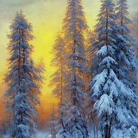 Картина "Зимняя стужа"